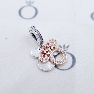 Pandora #782615C01 Disney Minnie Mouse Silhouette Double Dangl…